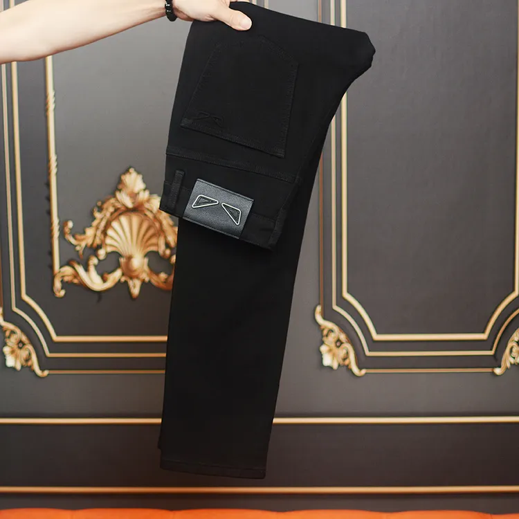 【小眼睛】经典爆款九分秋冬款牛仔裤男欧版时尚修身男裤子潮男款