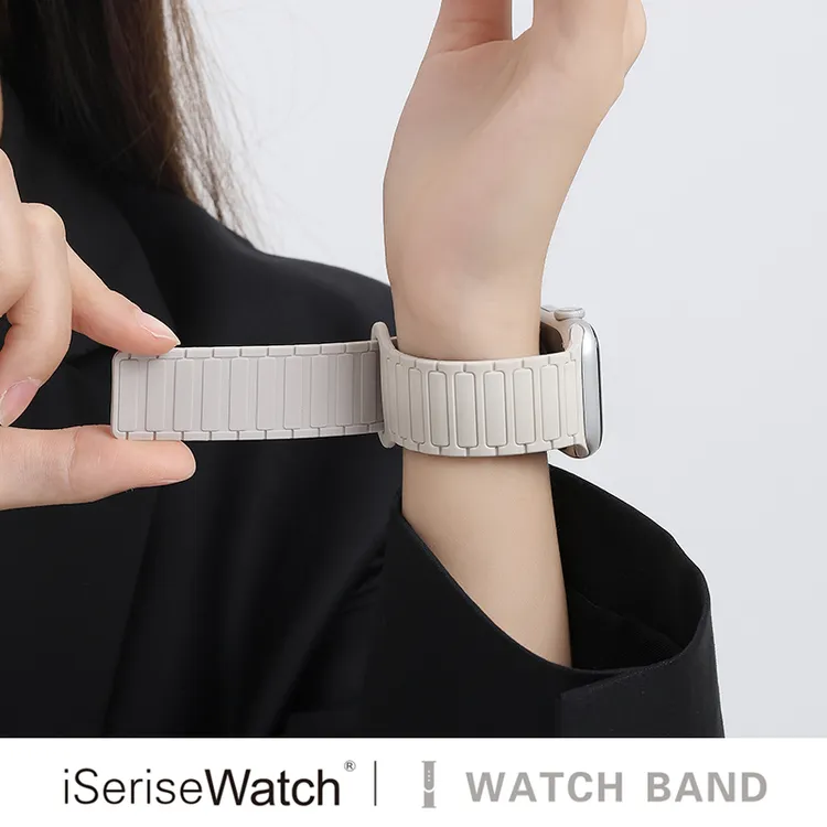 【婧仪同款】适用iWatchs11表带苹果手表ApplewatchS10硅胶运动磁吸