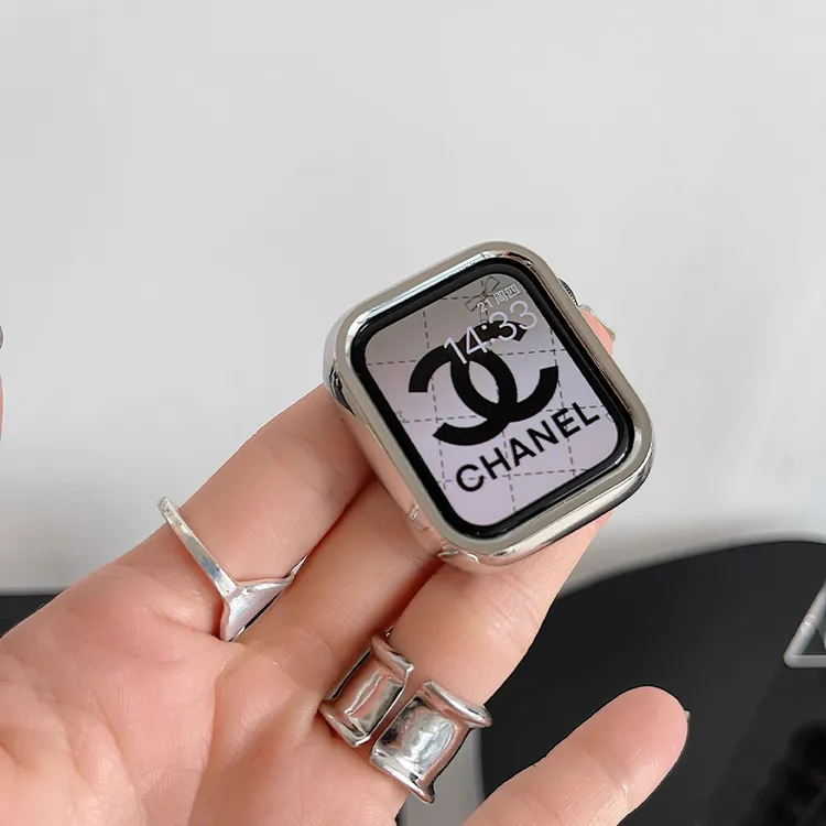 表带哥苹果手表半包适用于applewatchs11硬保护壳电镀pc壳iwatch9