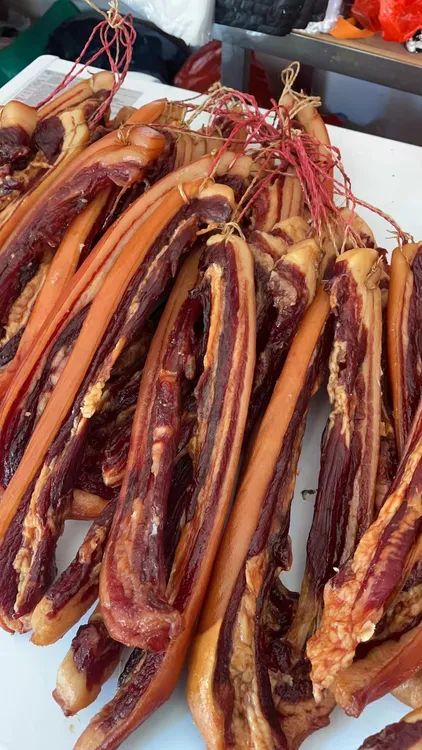 广式腊肉，农家自然晾晒风干土猪腊肉500g