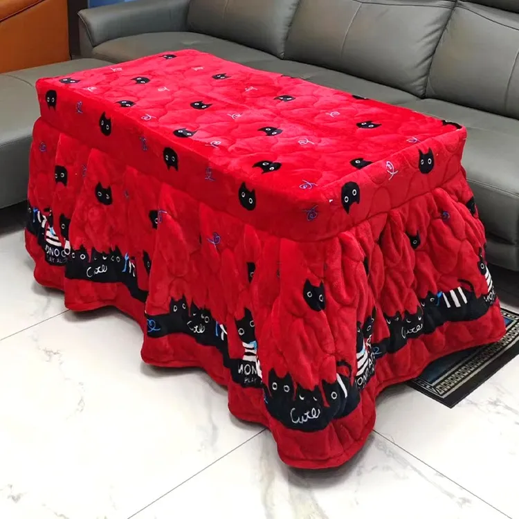 长方形烤火罩罩套烤火被电暖炉电暖卓烤火炉加绒加厚取暖冬季新款