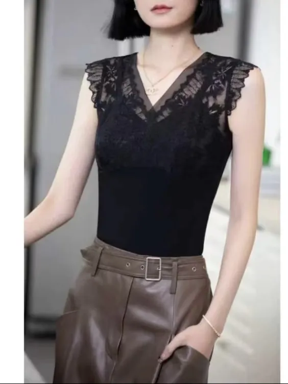 JING2025冬季保暖230023拉绒美背无钢圈修身内衣简约女士蕾丝背心