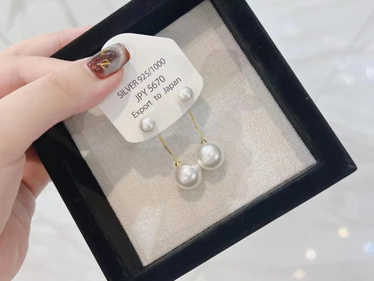 非金属仿珍珠耳饰 垂饰珠珠百搭款耳钉