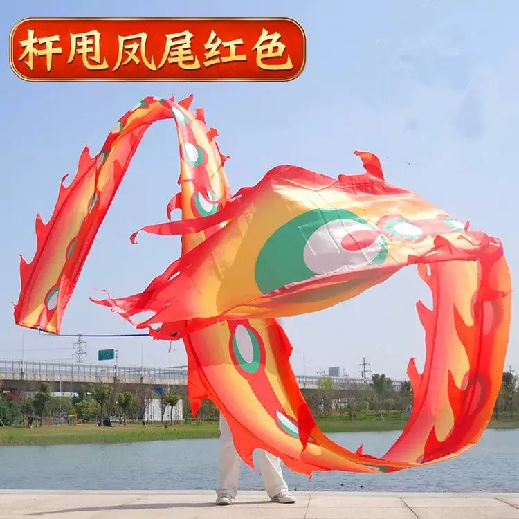 舞龙彩带新款龙衣飘带彩绸伸缩杆广场健身龙清仓中老年锻炼演出
