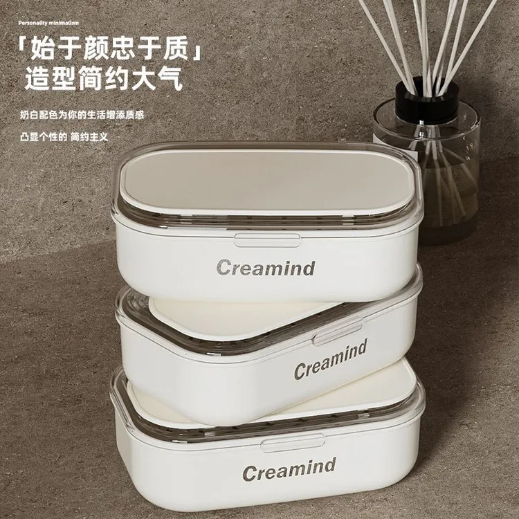 高档肥皂盒沥水大号带盖香皂盒ins高颜值轻奢可爱大运河肥皂盒子