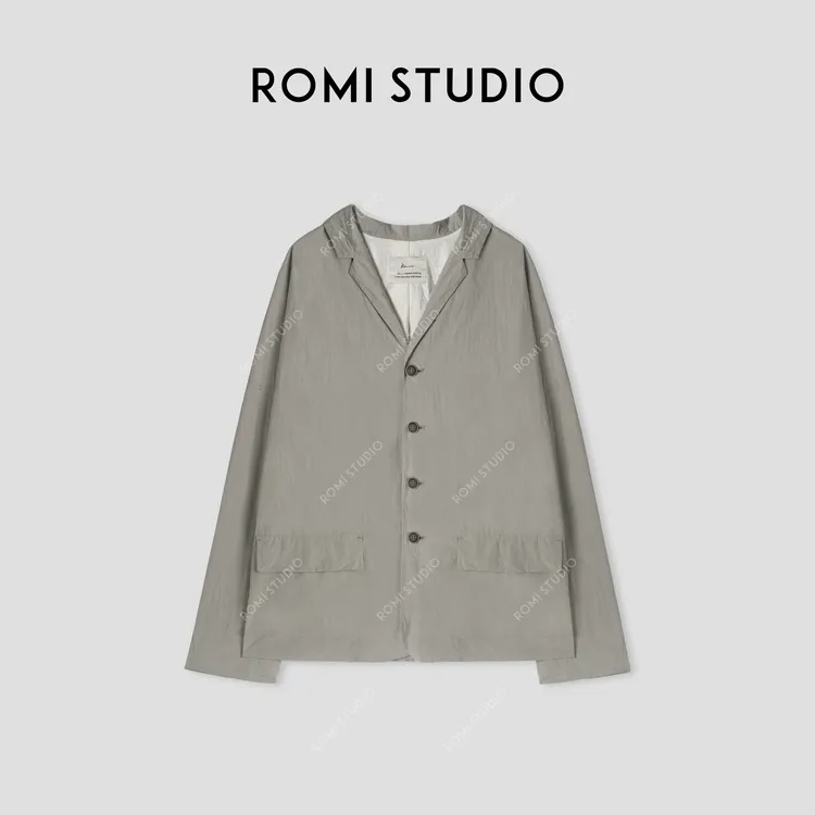 ROMI STUDIO“心绪独白”匹马棉超纤纸感洗染衬衣外套 24SSW966