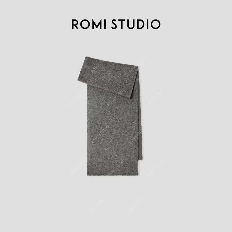 ROMI STUDIO“温柔已至”7针羊绒羊毛混纺软糯肤感针织围巾432TS150