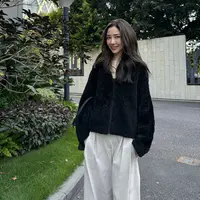 ROMI STUDIO土耳其进口拉贡100羊毛革皮毛一体皮草 RW24WW00838