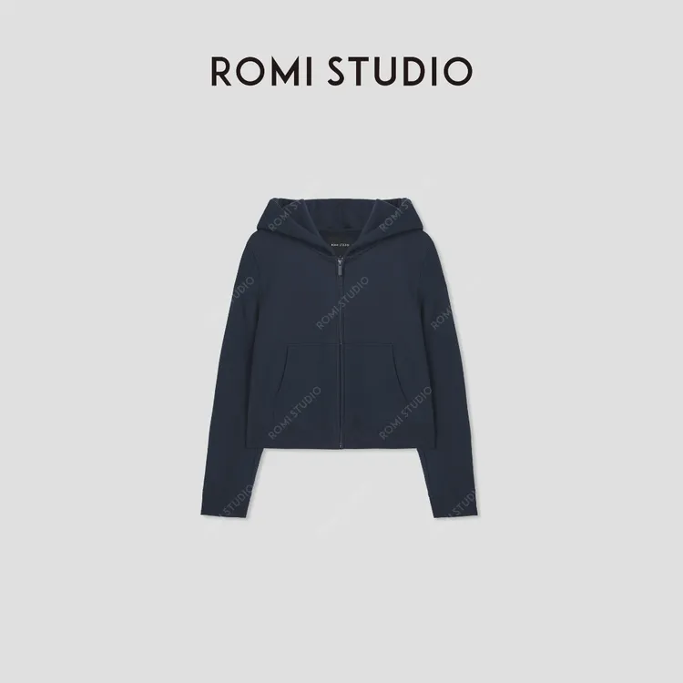 ROMI STUDIO“Chill Vibe” 粗支棉肤感软糯连帽卫衣外套431W1043