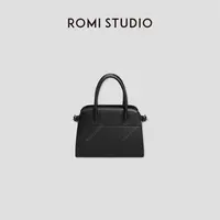 ROMI STUDIO“复古优雅”简约小众头层牛皮托特通勤手提单肩包B3585