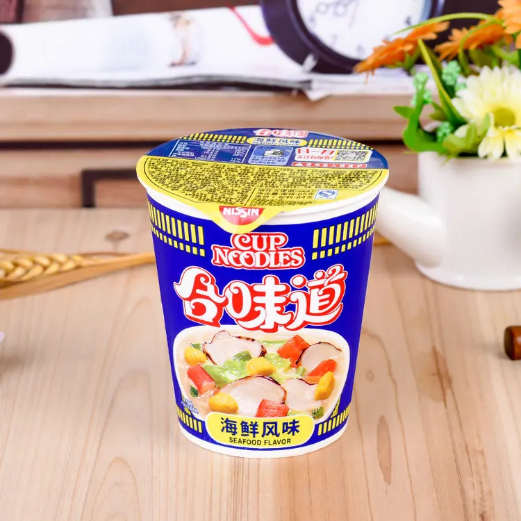 日清合味道杯面整箱12杯海鲜浓汤方便面开杯乐速食桶装泡面夜宵
