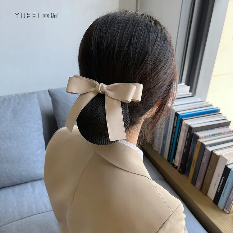 雨妃职业头花网兜空姐蝴蝶结银行护士发网夹子女空乘盘发服务员