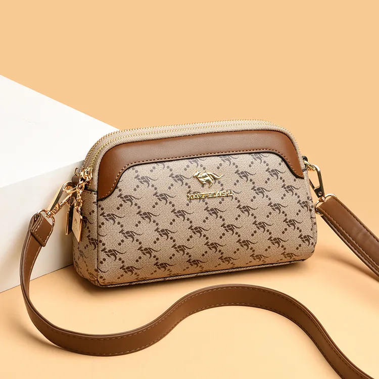 气质小包包斜挎包女包新款时尚大气多层通勤包包中老年妈妈包219