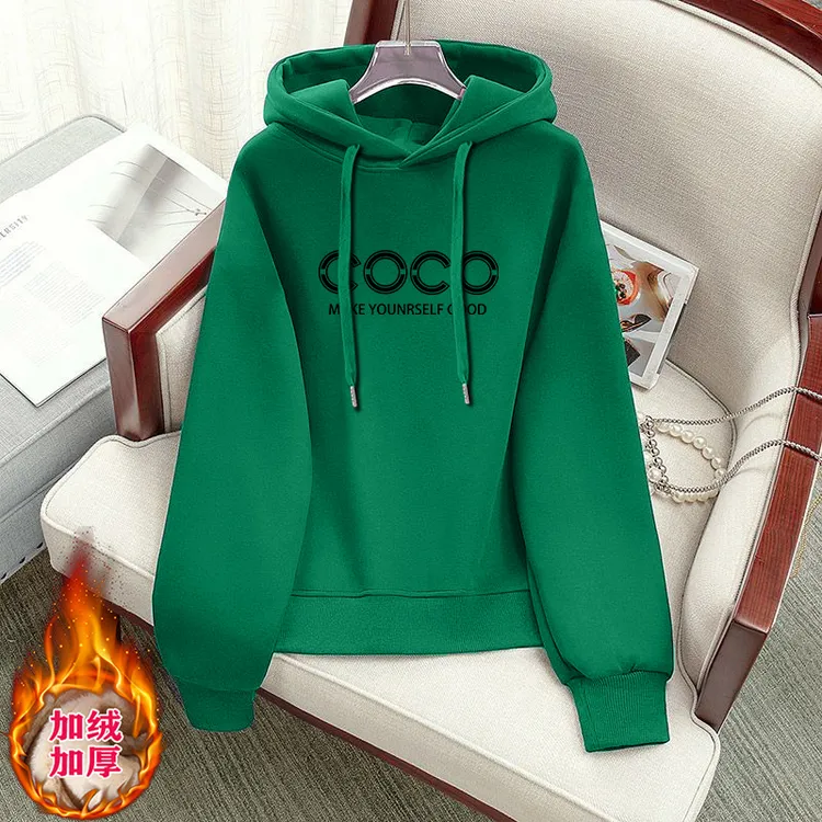 连帽卫衣女士2025新款春秋款爆款宽松女士小个子中年妈妈款上衣冬