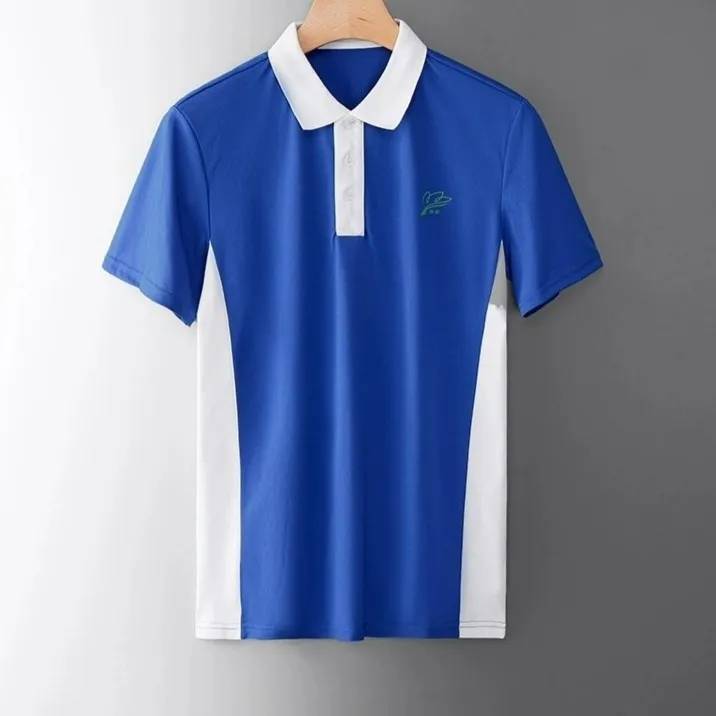 深圳市中学速干短袖POLO衫（男女可选）透气夏季时尚运动翻领蓝色