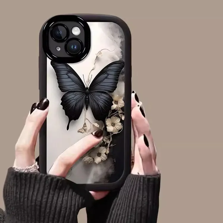 【进口软硅胶】适用苹果16promax手机壳2024新款iphone15梦幻蝴蝶14