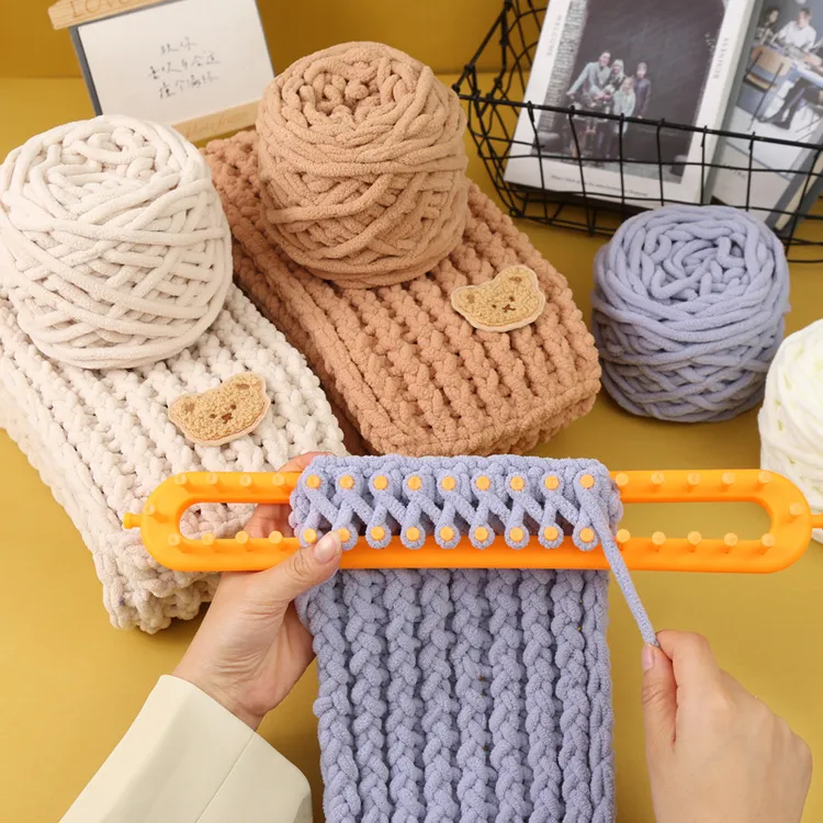 小熊围巾编织神器工具套装材料包精致织粗毛线团手工diy送男女友