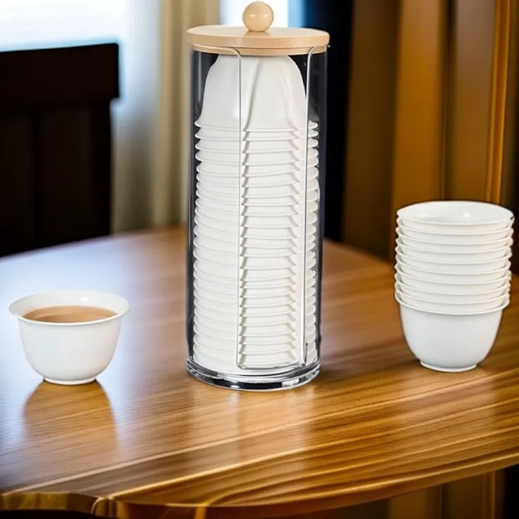 2024新款耐高温办公茶具加厚硬露营品茗杯稻壳功夫茶杯一次性茶杯