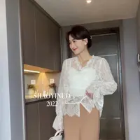 【一诺 STUDIO】*蕾丝打底* 柔软百搭宽松设计师蕾丝衫