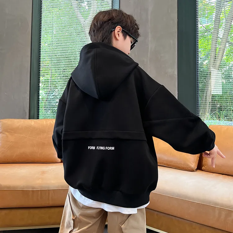 童装男童春装中大童儿童洋气休闲连帽韩版宽松春秋款男孩潮流