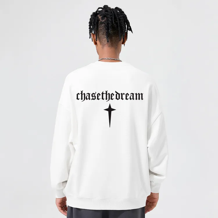 CHOMNES春秋季卫衣男潮ins潮牌圆领重磅美式长袖男士简约秋冬款