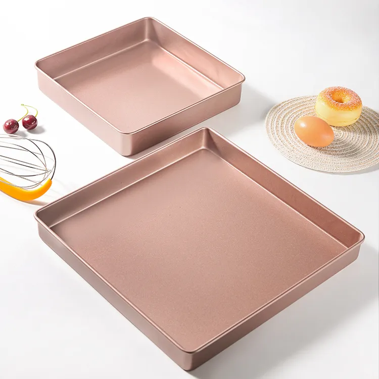 28cm加深蛋糕卷烤盘正方形烤盘不沾饼干雪花酥烤箱烤肉家用烘焙
