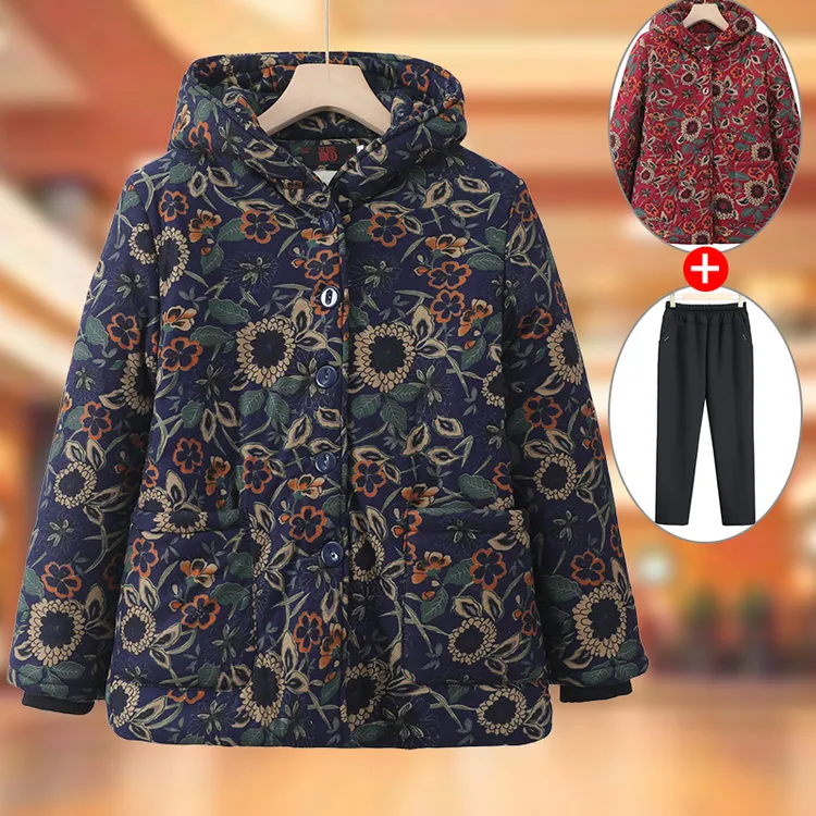 中老年人妈妈装冬装加厚女装棉衣奶奶棉袄老人衣服老太太加绒棉服