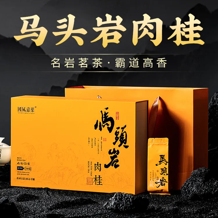 国风嘉叶肉桂正宗武夷正岩大红袍新茶叶浓香型岩茶茶叶礼盒
