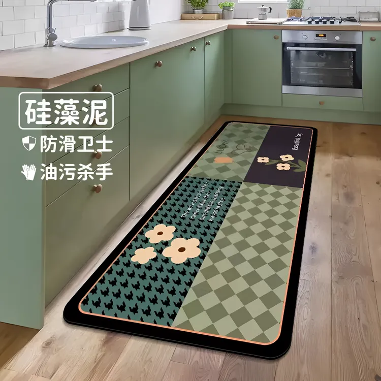 厨房专用地垫耐脏吸水脚垫子地面防滑厨房垫吸油免洗可擦厨房地毯