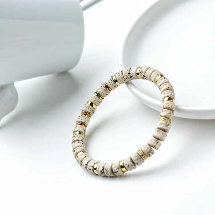 百顺文玩 星月菩提-星嘎四原色-中式轻奢半壁留白河豚星嘎手串