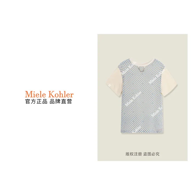 新款简约百搭风圆领短袖T恤女款MKOMB52570【澳门小源同款】