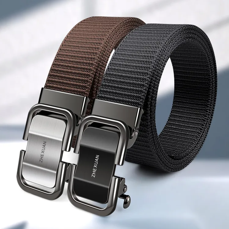 男士皮带运动腰带休闲百搭商务韩版时尚编织耐磨户外高档外扣腰带