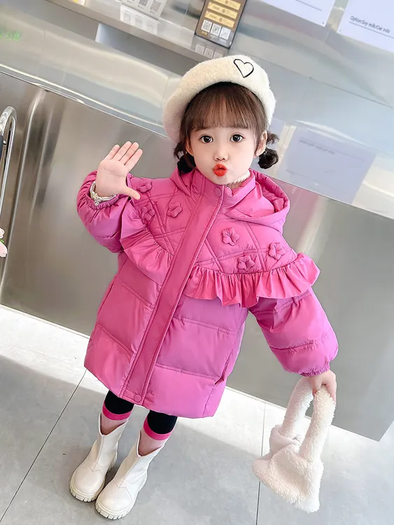 女童装羽绒服冬季2025新款儿童保暖中长款洋气小女孩3-6岁外套