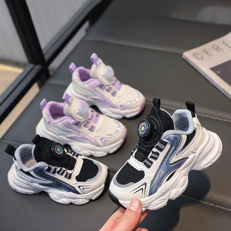 ABC儿童鞋2024春秋季6-12岁透气老爹鞋潮款跑步鞋网面透气中大童