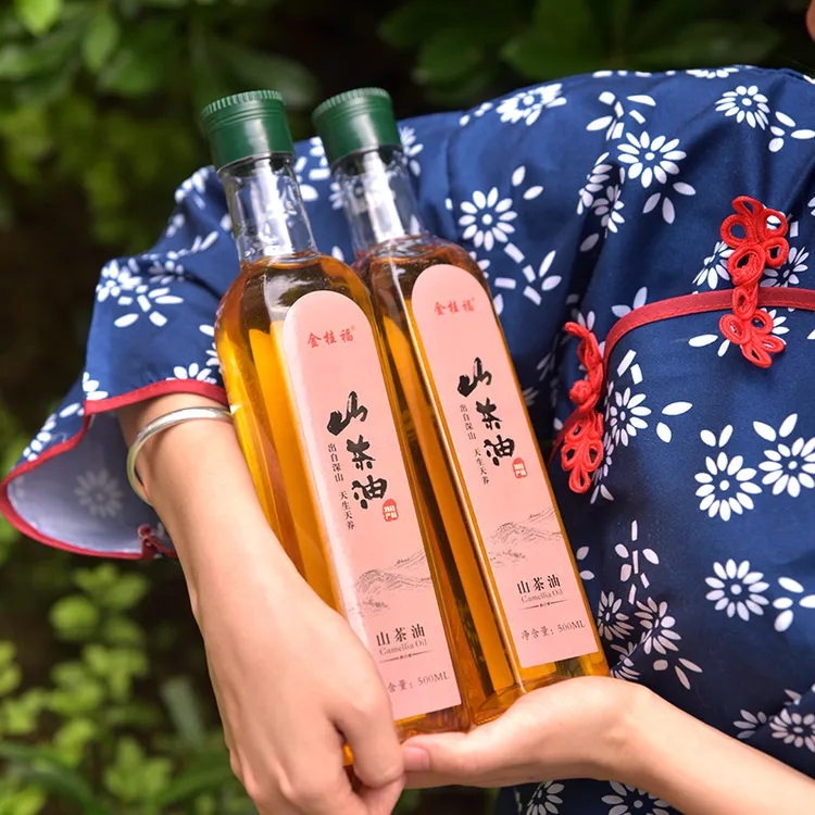 500ml广西高山茶油物理压榨油茶籽油纯山茶油月子油空腹喝食用油 