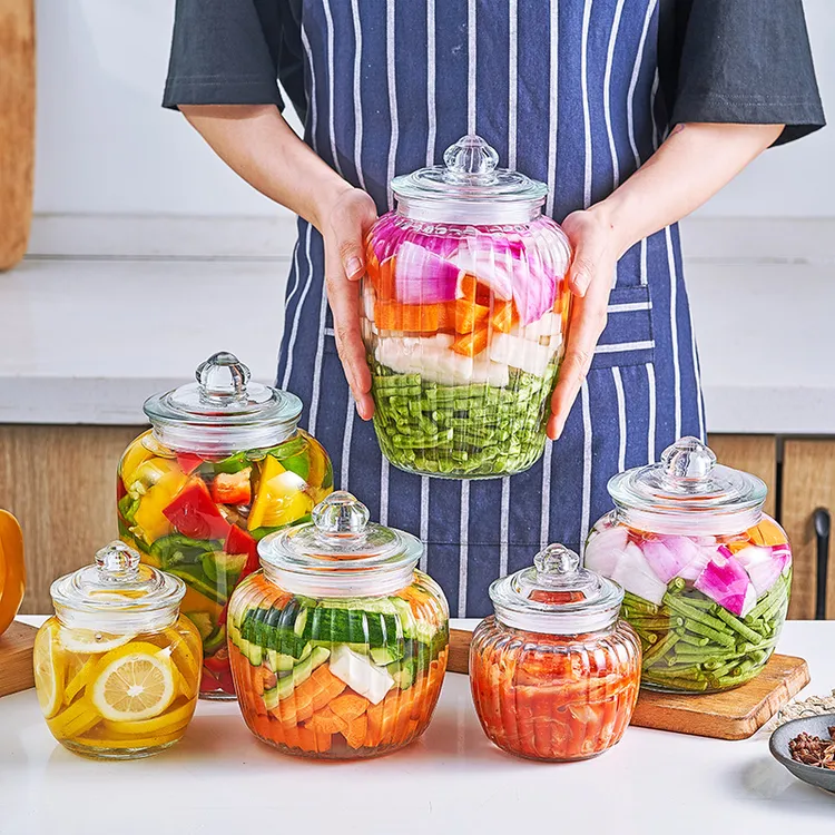 新疆包邮泡菜坛子三件套密封罐食品储物罐杂粮茶叶腌咸菜泡菜坛子
