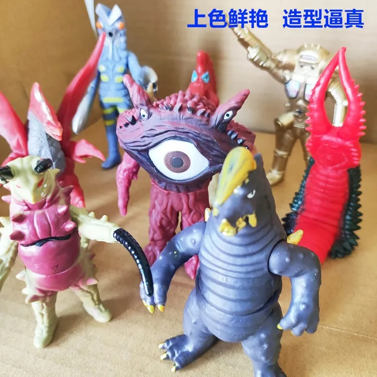 热门小号软胶怪兽人偶玩具多关节可活动模型雷德王哥莫拉贝蒙斯坦
