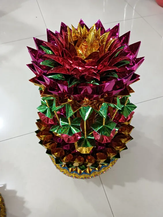 柿柿如意摆件成品和半成品花边珠串手工需要自己叠