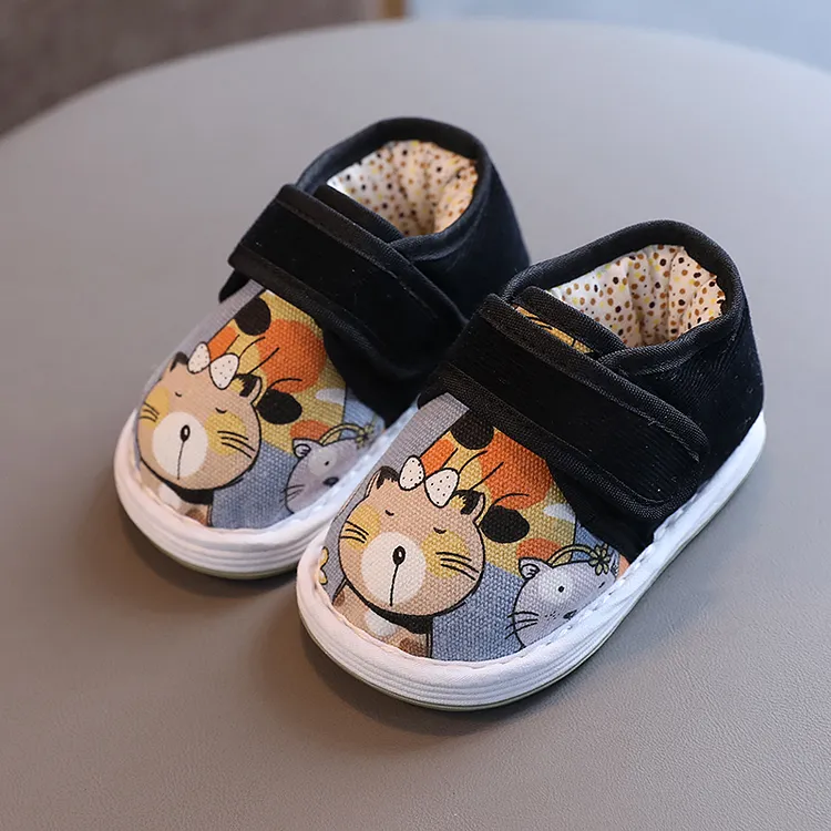 宝宝棉鞋冬防滑保暖男童家居鞋秋冬室内鞋1-4岁儿童手工棉鞋