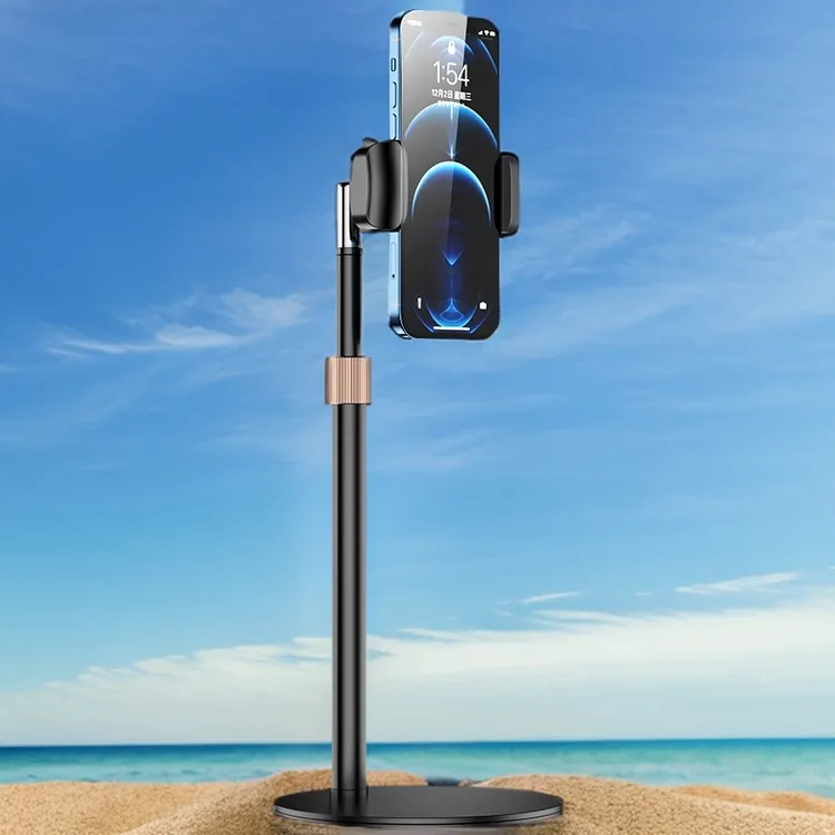 桌面手机支架金属360°旋转伸缩床头桌面直播网红专用补光灯