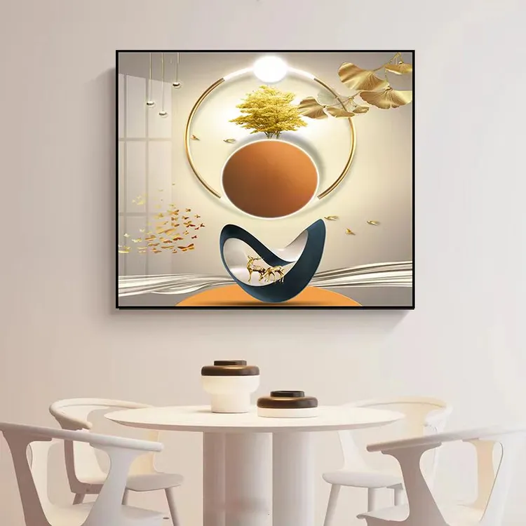 正方形家居自粘墙贴画防水玄关贴画餐厅客厅装饰画饭厅背景墙壁画