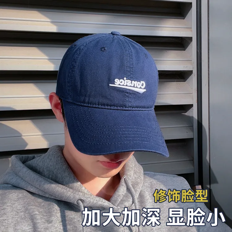 CCDE加大加深棒球帽男女春夏百搭字母软顶鸭舌帽显脸小大头围帽子