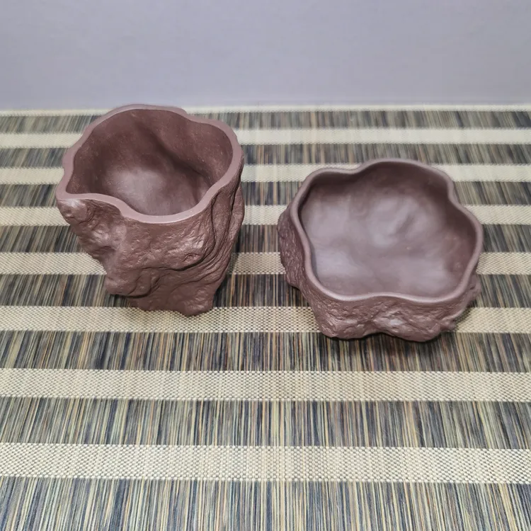 陶瓷树桩紫砂杯茶杯主人杯单杯全手工制作宜兴原矿紫泥紫砂