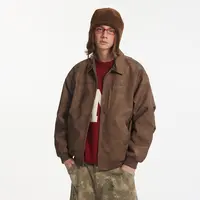 江南先生男生美式复古夹克外套90白鸭绒羽绒服铆钉爆款皮衣羽绒服