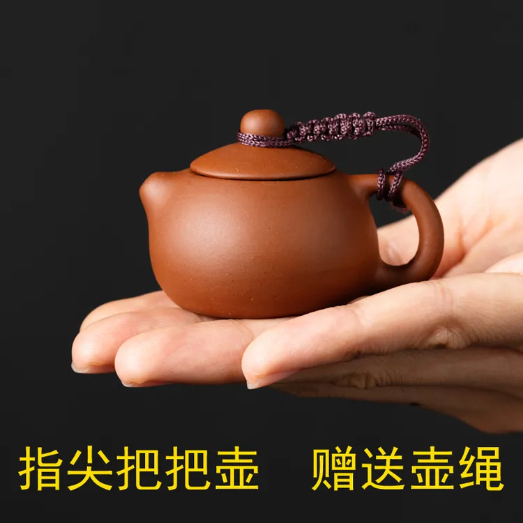 把把壶胡茶宠摆件精品可养迷你紫砂壶小号袖珍指尖壶茶桌功夫茶具