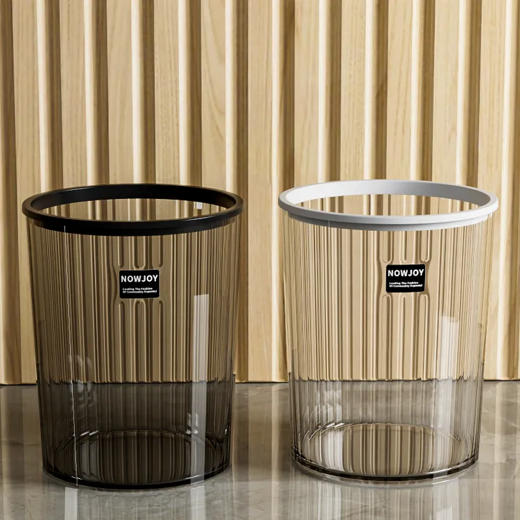 垃圾桶家用透明轻奢客厅卧室厨房卫生间办公室大纸篓亚克力醒花桶