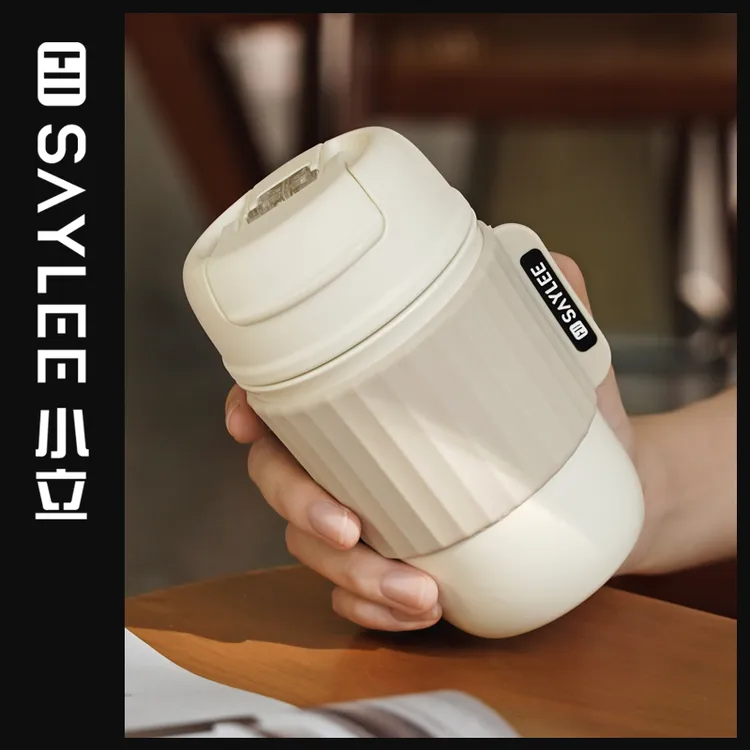 小立正品316不锈钢保温杯双饮男女便携吸管杯真空随手车载咖啡杯