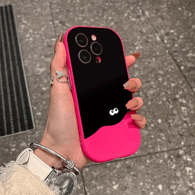大眼睛小煤球苹果15Pro手机壳15Promax防摔14pro全包12软11潮牌