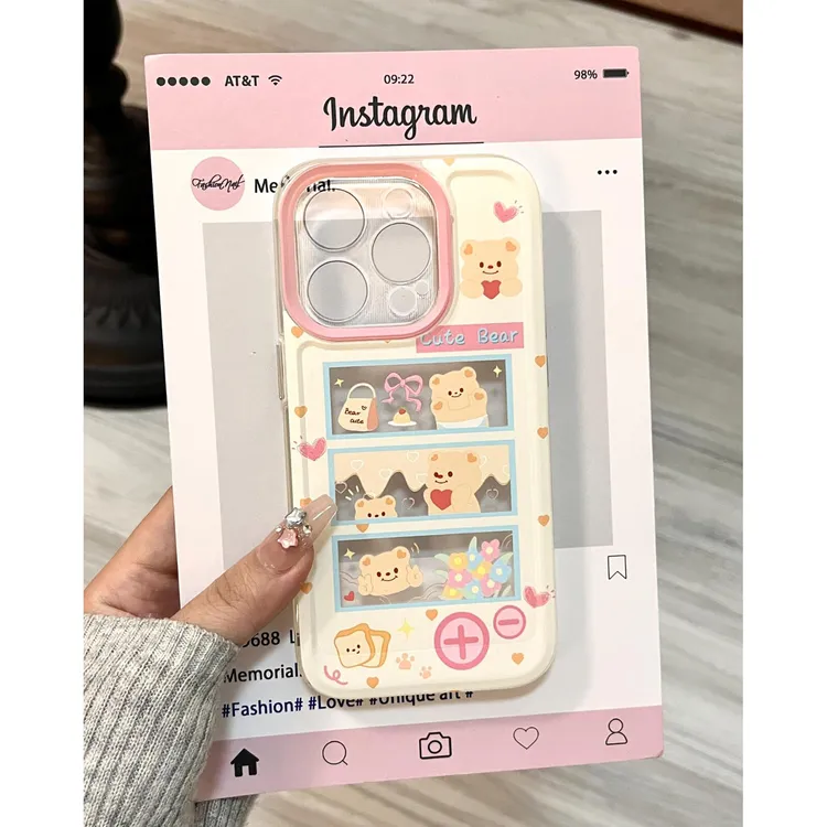 夕与空扭蛋黄油小熊适用iphone15/14苹果16手机壳华为vivo小米opp