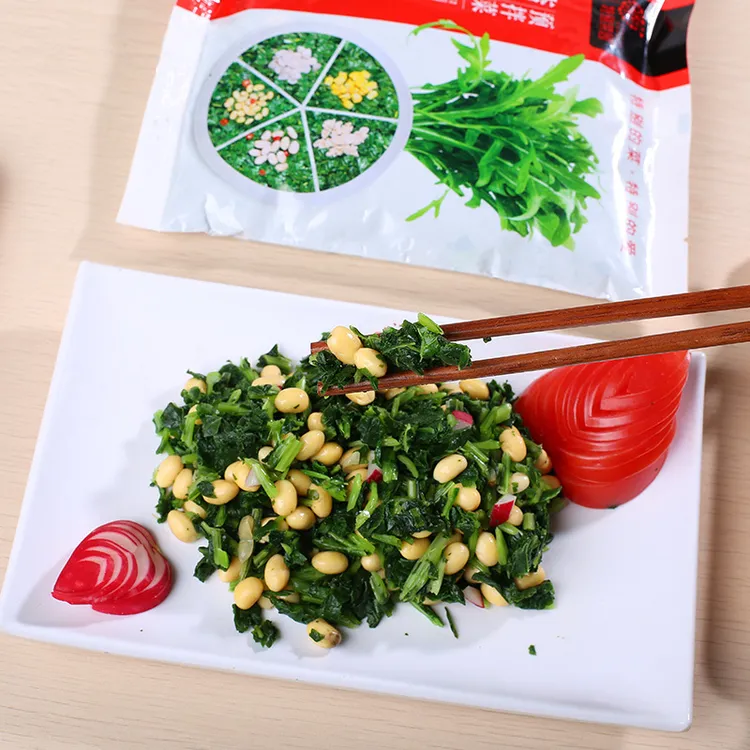 特别菜园蒲公英拌黄豆花生杏仁美味速食野菜速冻半成品健康轻食